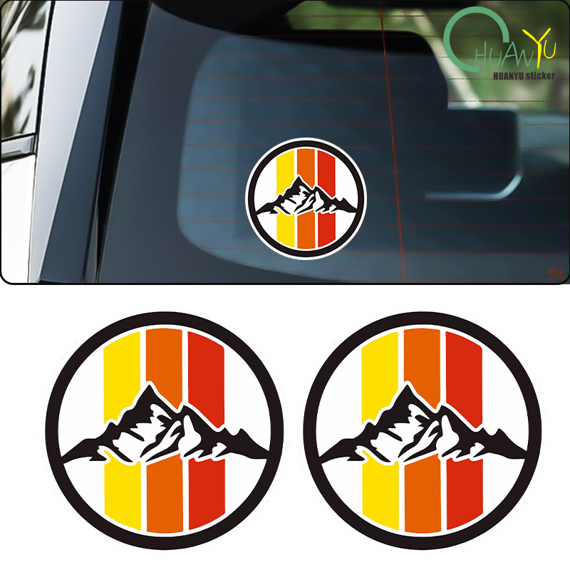 Gear Set Motorcycle - Retro three-color striped snow mountain SUV